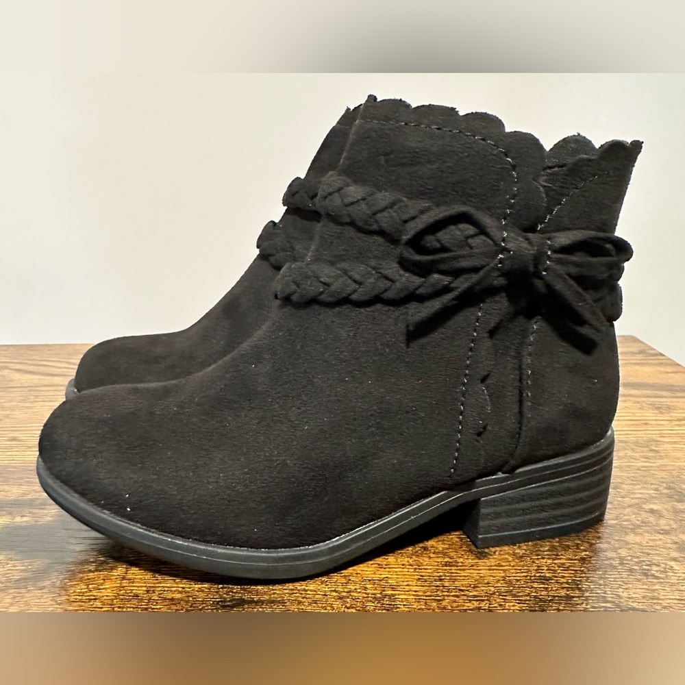Jumping Beans Toddler Girls Black Yara Ankle Boots NWT Various Sizes